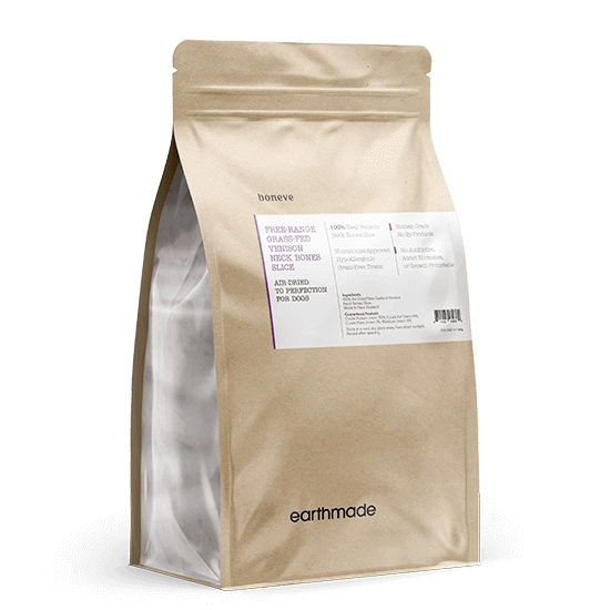 Hypoallergenic Grain Free Dog Food from New Zealand - Air Dried Dog Treats - Free Range Grass Fed Venison Neck Bones 100g Bag